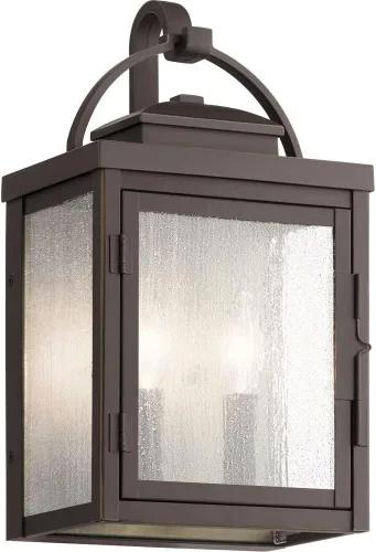 Miniatura 3 de Kichler Carlson - Lámpara de pared para exteriores de 14.75 pulgadas, 2 luces, con cristal transparente sembrado en bronce frotado