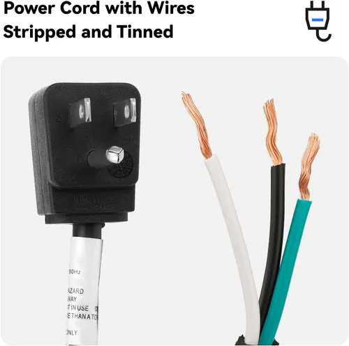 Miniatura 5 de Kit de instalación universal para lavavajillas: manguera de entrada de acero inoxidable de 6 pies + manguera de drenaje de 6 pies con cable