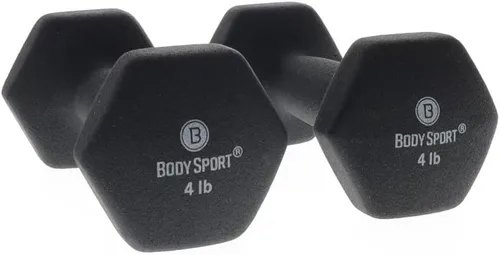 Body Sport Par de mancuernas de neopreno - Equipo de entrenamiento de fuerza para ejercicios - Accesorios de gimnasio en casa - Entrenamiento con