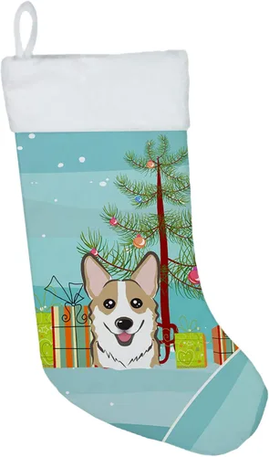 Miniatura 13 de Caroline's Treasures BB1590CS Árbol de Navidad y Alaskan Malamute Calcetines de Navidad para colgar en la chimenea, decoración de fiesta de Navidad