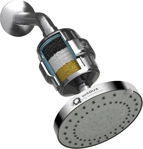 Miniatura 10 de weAQUA Cabezal de ducha filtrado resistente – 5 modos de pulverización de alta presión, recomendado por dermatólogos para piel y cabello más suaves