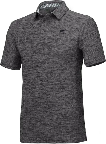 Three Sixty Six - Camisetas de golf para hombre, camiseta tipo polo de manga corta con cuello atlético e informal y material Dry-Fit