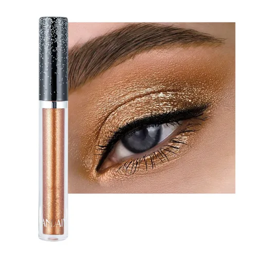 Miniatura 8 de Sombra de ojos líquida con efecto brillante de larga duración, sombra de ojos con pigmento brillante, maquillaje con brillo y purpurina