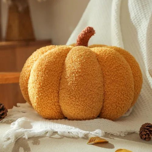 Miniatura 10 de YRXRUS Almohadas de calabaza, almohadas de calabaza de Halloween, almohada en forma de blanco para decoración de habitación de otoño, almohada
