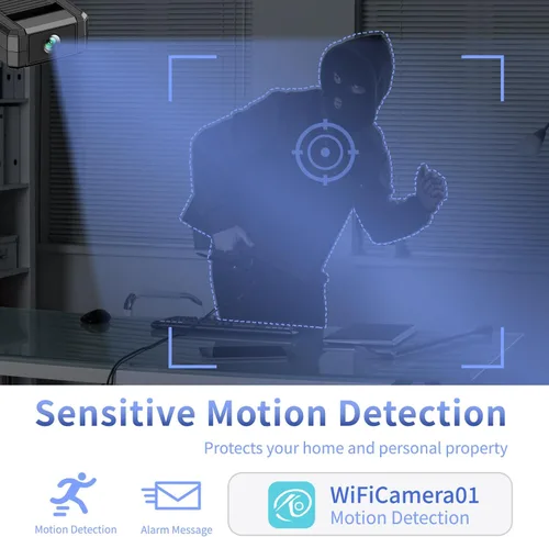 Miniatura 8 de Minicámara 2026 Actualización de seguridad inalámbrica Cámara pequeña WiFi 1080P Micro Magnetic Niñera Cam con detección de movimiento, gran angular