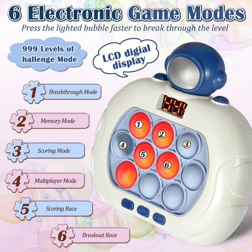 Miniatura 2 de GAPER GO Juguete antiestrés con luz para niños de 5, 7, 8 a 12, rompecabezas de mano, juguetes sensoriales con pantalla LED, juguetes de Navidad