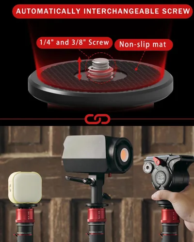 Miniatura 2 de IFOOTAGE Monopod para cámara de 71 pulgadas, Cobra 3 A180F, monopie de ajuste rápido con pies, bastón, trípode base CB3, para fotografía de cámara
