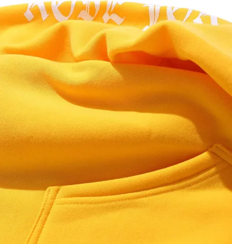Miniatura 5 de ZAFUL Sudadera con capucha para hombre, con estampado de letras rosas, con cordón, unisex, de vellón, con estampado de letras