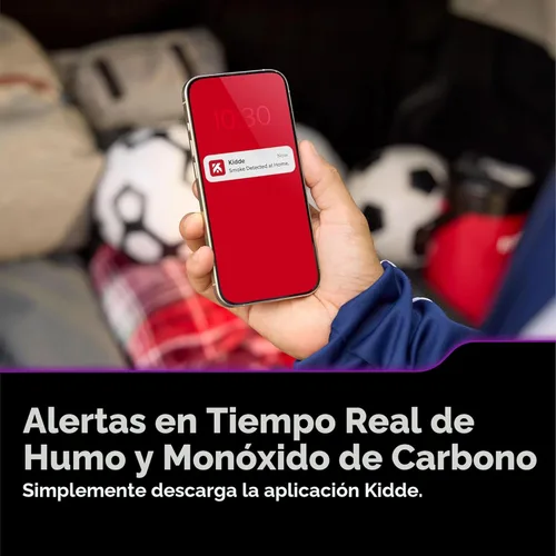 Miniatura 2 de Kidde Detector inteligente de humo y monóxido de carbono habilitado por la aplicación Kidde con cableado, respaldo de batería AA, alertas de voz