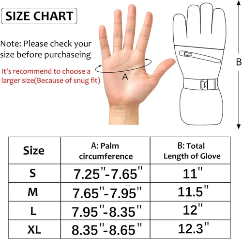 Miniatura 6 de Guantes de esquí impermeables para hombres y mujeres, guantes de snowboard 3M Thinsulate con media máscara de esquí para esquí, snowboard, palas