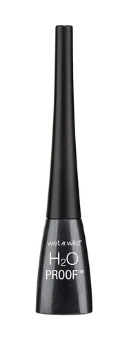 wet n wild Delineador de ojos líquido a prueba de H2O, impermeable y a prueba de manchas, definición de larga duración, aplicador de pincel preciso,