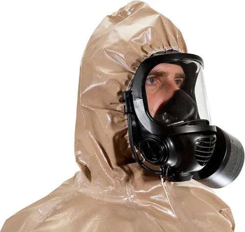 MIRA Safety Traje de protección desechable con capucha y puño elástico tamaño grande XL protección respiratoria (HAZ-SUIT LG/XLG)