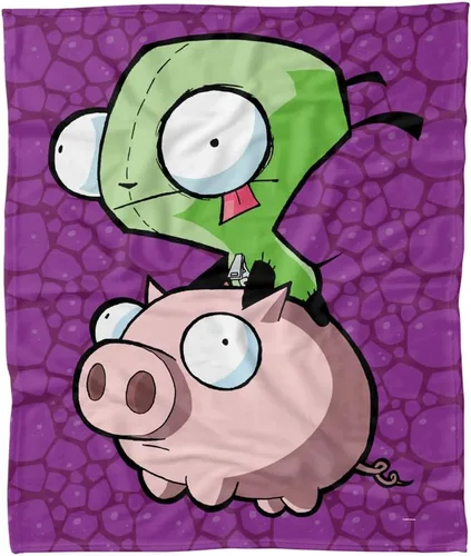 Miniatura 5 de LOGOVISION Invader Zim - Manta polar de 36 x 58 pulgadas