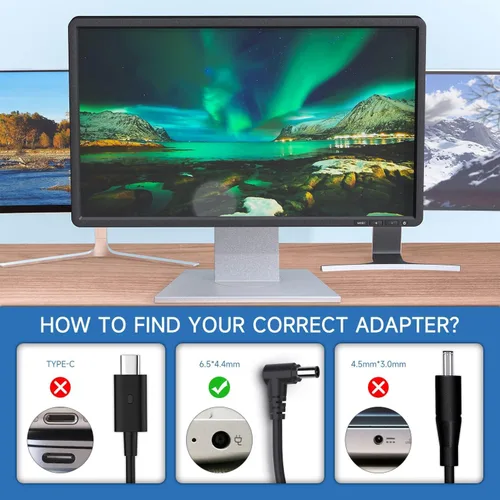 Miniatura 4 de Adaptador de CA de 19 V y 48 W, cable de alimentación para monitor LG compatible con pantallas ultraanchas de 32, 29, 27, 24 pulgadas, fuente