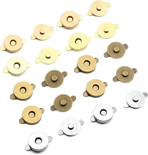 Miniatura 6 de MYUBWTF Juego de 20 broches magnéticos con cierre de botón, cierre magnético de 3/4 pulgadas, kit de reemplazo de botón magnético para costura, Plata
