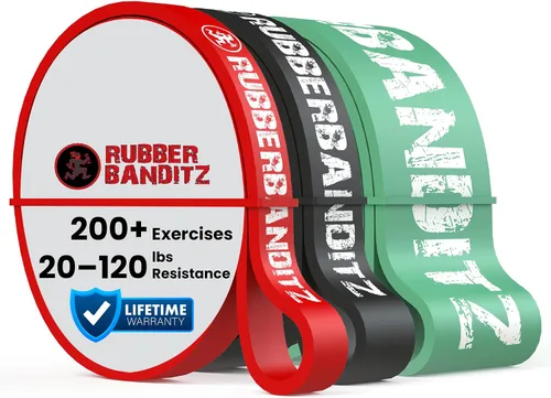 Miniatura 9 de Rubberbanditz Combo Pull Up Assist Bands Heavy Duty Resistance Exercise Bands for Powerlifting, Mobility, and Stretching Resistance Bands for