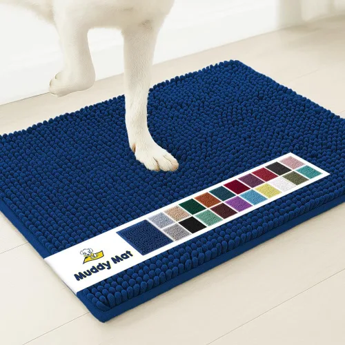 Miniatura 37 de Muddy Mat® Mostrado en la televisión - Tapete de microfibra súper absorbente para puerta de perro para patas fangosas, antideslizante y lavable