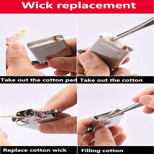 Miniatura 5 de Kit de reparación de piezas inferiores universales para encendedor de gasolina, gasóleo, líquido, accesorios