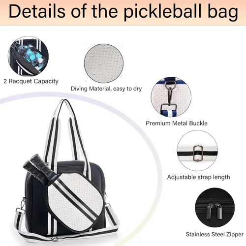 Miniatura 2 de Lindas Bolsas de Pickleball para Mujeres y Hombres, Bolso Tote de Pickleball para Mujeres, Bandolera de Pickleball para Mujeres