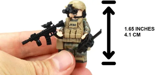 Miniatura 2 de Battle Brick Minifigura coleccionable JTAC/CCT Air Force Special Forces OCP de 1.6 pulgadas de alto, minifigura militar genuina, camuflaje impreso