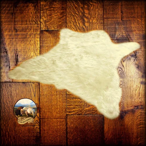 Miniatura 6 de Alfombra de piel sintética de alta calidad con piel de oso, pelo largo lanudo de felpa, piel, piel de oveja, alfombra para tiro
