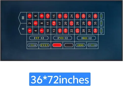 Miniatura 2 de BALIKEN Fieltro de casino de mesa 36 "x72" para dados Casino Tabla Fieltro Mat