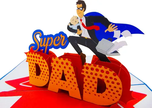 Miniatura 9 de Best Dad, tarjeta emergente 3D, tarjetas de felicitación emergentes en 3D, para cumpleaños, día de San Valentín, día de la madre, primavera, día