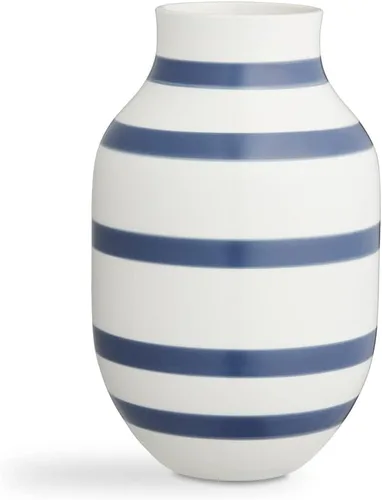 Miniatura 16 de Hak Kähler Omaggio - Jarrón de porcelana con rayas, moderno jarrón redondo, bulboso y escandinavo para flores, negro, 7.9 in