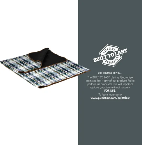 Miniatura 7 de PICNIC TIME Manta de picnic al aire libre, manta plegable de 59 x 51 pulgadas para playa y campamento con forro polar suave, parte inferior Cuadros