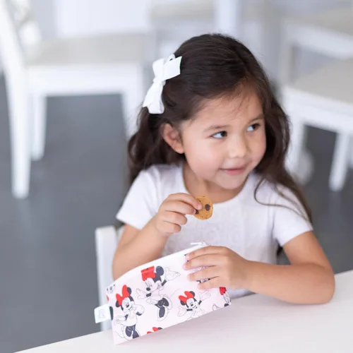 Miniatura 4 de Bumkins Disney Bolsas Reutilizables para Aperitivos, para el Almuerzo Escolar de Niños y para Porción de Adultos, Tela Lavable, Bolsa de Tela A4