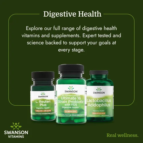 Miniatura 6 de Swanson Dr. Stephen Langer's Probiótico de 16 cepas con FOS prebiótico para adultos conscientes de la salud intestinal con 3.2 mil millones de UFC