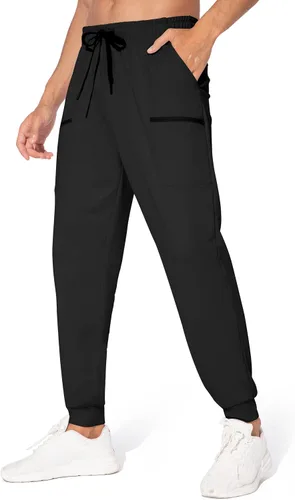 M MAROAUT Pantalones deportivos ligeros para hombre con bolsillos con cremallera pantalones de entrenamiento para correr atletismo casual golf