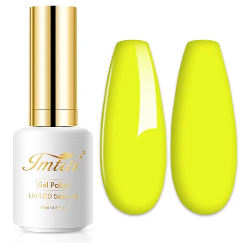 Miniatura 76 de Esmalte de uñas de gel con purpurina, 0.5 fl oz, color rosa brillante, de remojo, con LED, UV, kit de esmalte de uñas de gel para manicura en salón