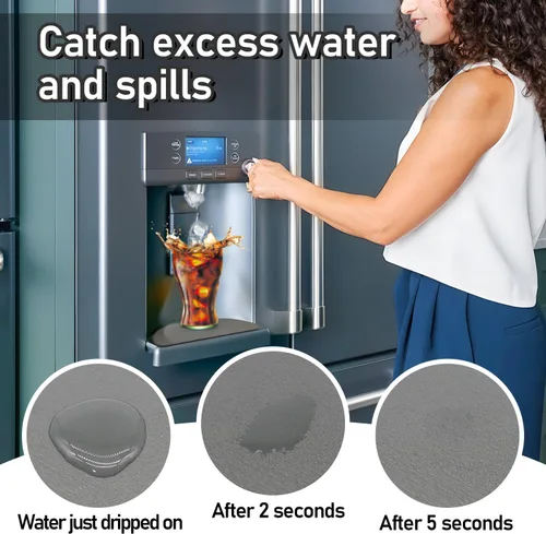Miniatura 2 de LOPNUR Bandeja de Goteo para Refrigerador Paquete de 2: Atrapador de Goteo Recortable para Refrigerador, Tapete de Goteo para Dispensador de Agua