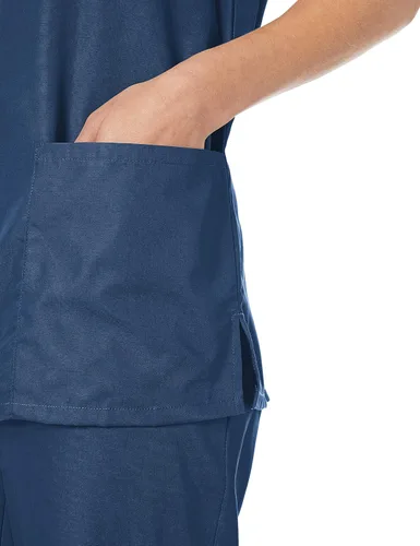 Miniatura 2 de Cherokee Men and Women Scrub Set, Modern Fit V-neck Scrub top with Mid Rise Drawstring Pants WW530C