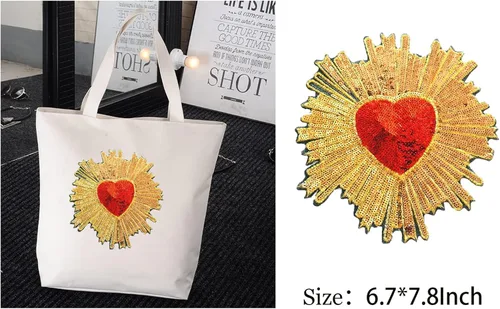 Miniatura 2 de Parches para planchar con lentejuelas, parches bordados, apliques, ropa compatible con jeans, camisetas con capucha (amarillo)