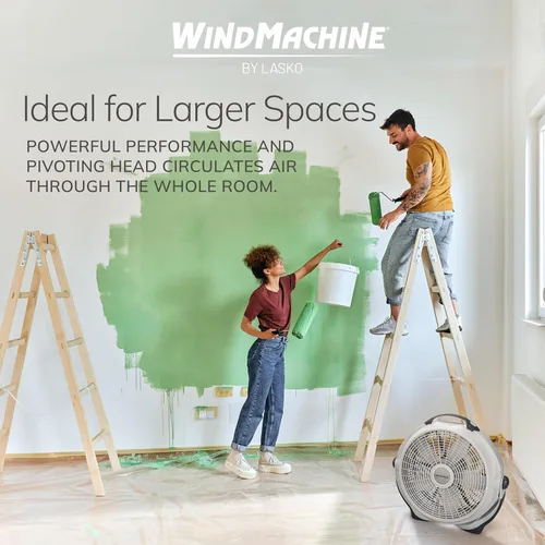 Miniatura 6 de Ventilador Lasko Wind Machine, ventilador circulador de aire con 3 velocidades, modelo 3300 de 20", gris