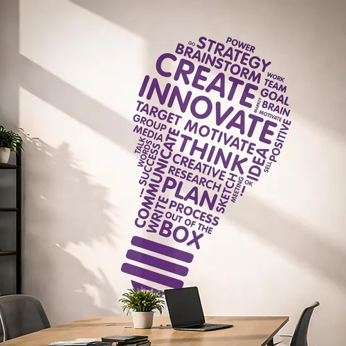 Miniatura 13 de Create Innovate - Calcomanía inspiradora para pared de oficina, ventana, aula, escuela, negocios, motivacional, bombilla de ciencia, regalo