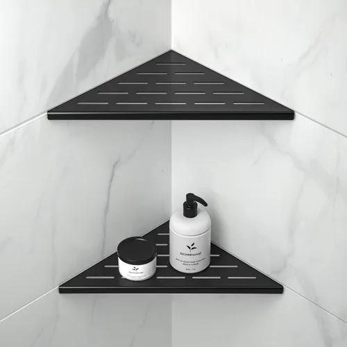 Miniatura 9 de Estante de Esquina para Ducha de 10" Acero Inoxidable 304 Cepillado Diseño de Ranura Estante de Esquina Empotrado para Baño que se Instala