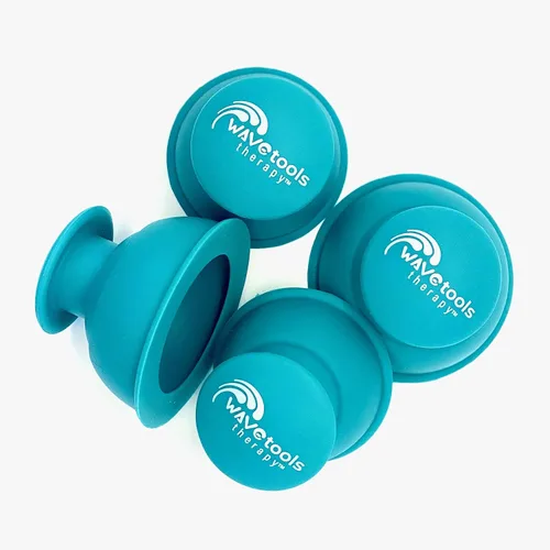 Miniatura 3 de Riptide" Sport Cupping juego de 4 copas de empuje en estuche de Wavetools Therapy ideal para ventosas dinámicas, dos ventosas fuertes