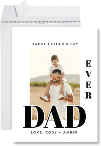 Andaz Press Tarjeta de felicitación para el día del padre de 8.5 x 11 pulgadas con sobre, tarjeta jumbo para el día del padre de esposa, tarjeta