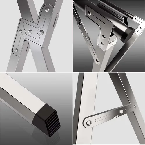 Miniatura 5 de HUHJYUGE Estante de secado de ropa de acero inoxidable, Estante de secado portátil, Perchero portátil plegable, Longitud ajustable ahorra espacio