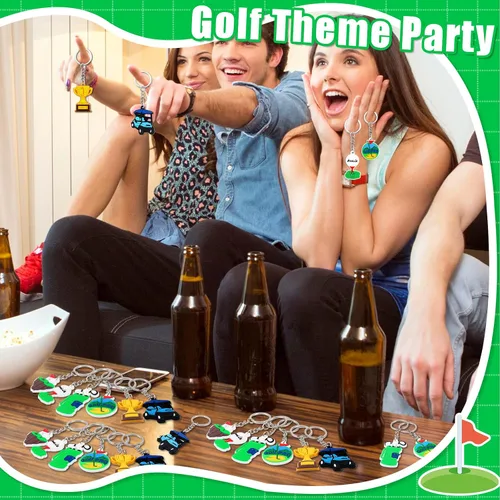 Miniatura 6 de Taiyin 36 llaveros de fiesta de golf, regalos de fiesta de golf, decoraciones de fiesta de golf para fiesta temática de golf, suministros de fiesta