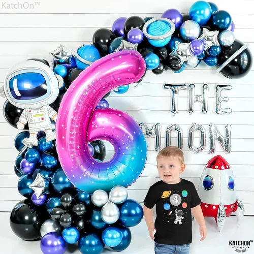 Miniatura 1422 de KatchOn, Globo grande azul número 2 de 40 pulgadas Decoraciones de cumpleaños de Baby Shark para niño de 2 años Globo azul número 2 Globo