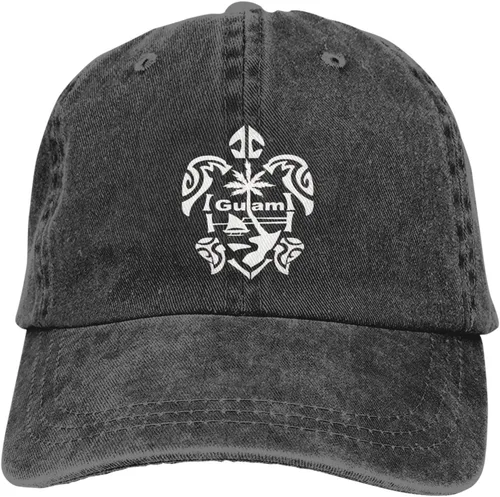 Miniatura 8 de Guam - Gorra de béisbol de algodón lavado con diseño de tortuga, color negro, unisex, ajustable Rojo