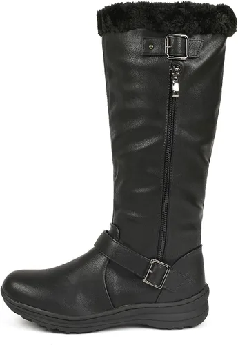 Miniatura 2 de DREAM PAIRS Botas altas hasta la rodilla con cierre de cremallera totalmente forradas de piel para mujer Nieve