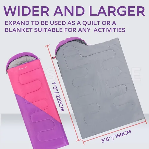 Miniatura 3 de Clostnature - Saco de dormir para adultos y niños - Saco de dormir ligero para camping para niñas, niños, jóvenes, saco de dormir ultraligero