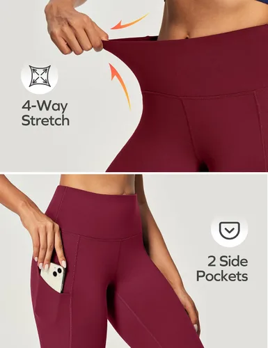 Miniatura 55 de Ewedoos - Leggings con forro de vellón y bolsillos para mujer, leggings térmicos de invierno para mujeres, pantalones de yoga y entrenamiento