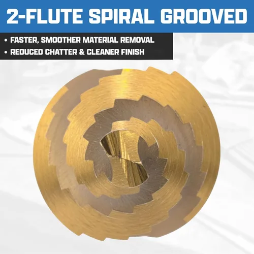 Miniatura 5 de NEIKO 10602A Step Drill Bit, 13 Steps 1/8" to 1/2" Spiral High Speed Steel, Titanium Nitride Coated, 1/4" Quick Change Step Bits for Steel, Metal