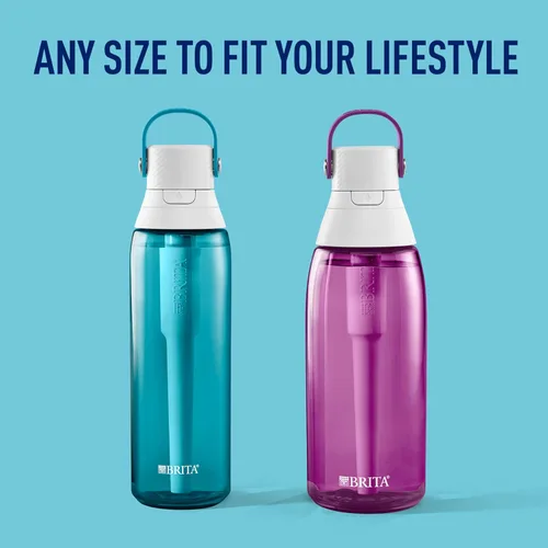 Miniatura 5 de Botella de agua con filtro de plástico de lado duro Brita Premium, sin BPA, reutilizable, reemplaza 300 botellas de agua de plástico, el filtro dura